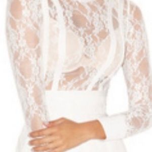 Lace Top Bandage Dress